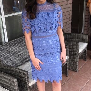 A blue dress